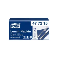 Lunchservet Tork Advanced 1/4 vouw 2-laags 328x325mm 200 vel donkerblauw 477215