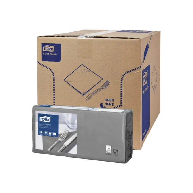 Lunchservet Tork Advanced 1/4 vouw 2-laags 328x325mm 200 vel grijs 477205