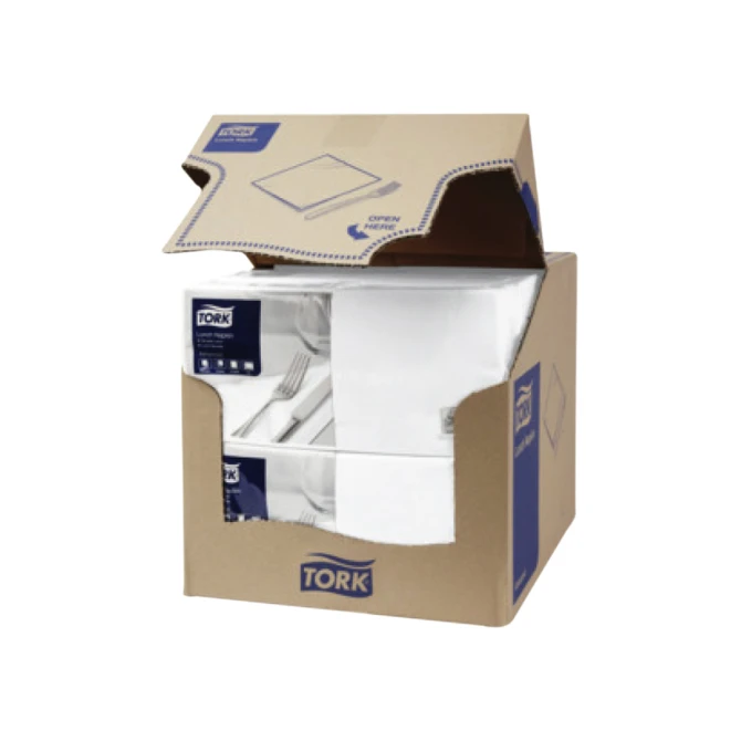 Lunchservet Tork Advanced 1/4 vouw 2-laags 328x325mm 200 vel wit 477149
