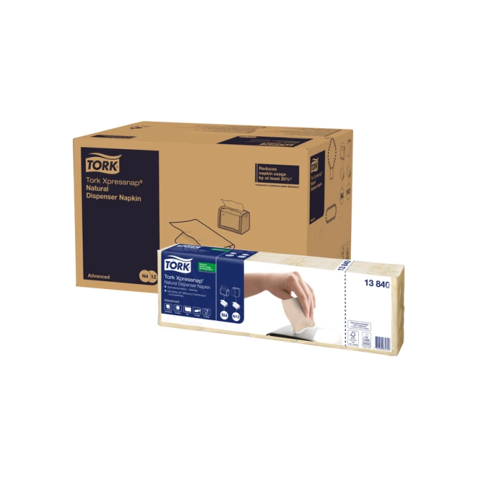 Lunchservet Tork Advanced 1/8 vouw 2-laags 328x325mm 200 vel naturel 477351
