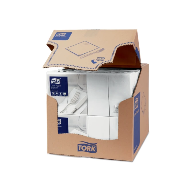 Lunchservet Tork Advanced 1/8 vouw 2-laags 328x325mm 200 vel wit 477402