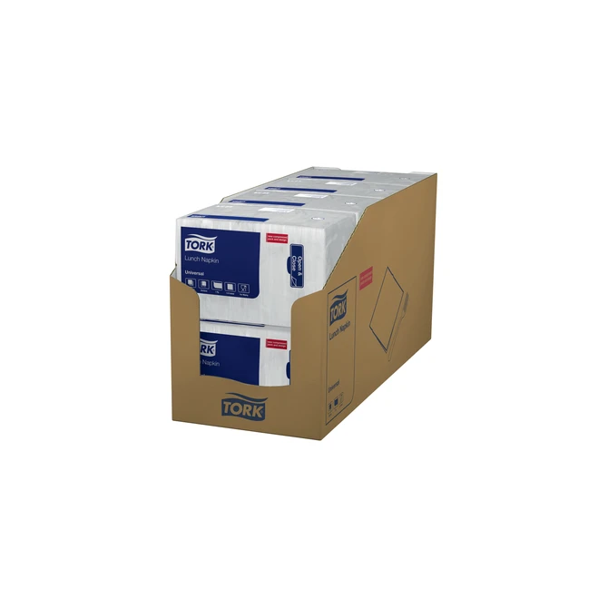 Lunchservet Tork Universal 1/4 vouw 1-laags 325x325mm 500 vel wit 509300