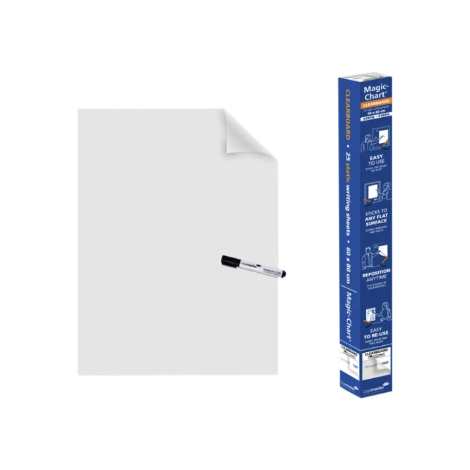 Magic-Chart Legamaster Whiteboard 600x800mm transparant 25 vel