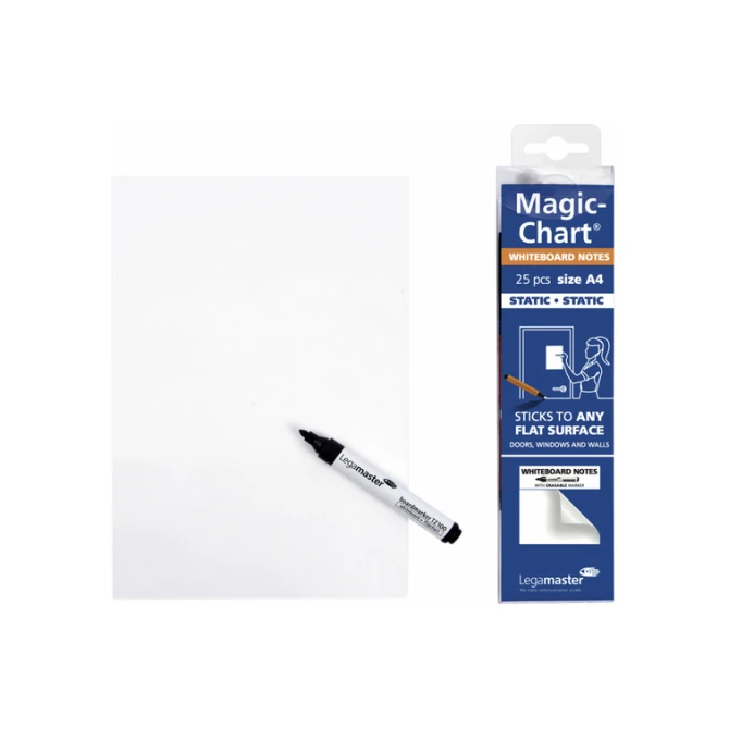 Magic-chart notes Legamaster whiteboard 20x30cm wit 25 vel