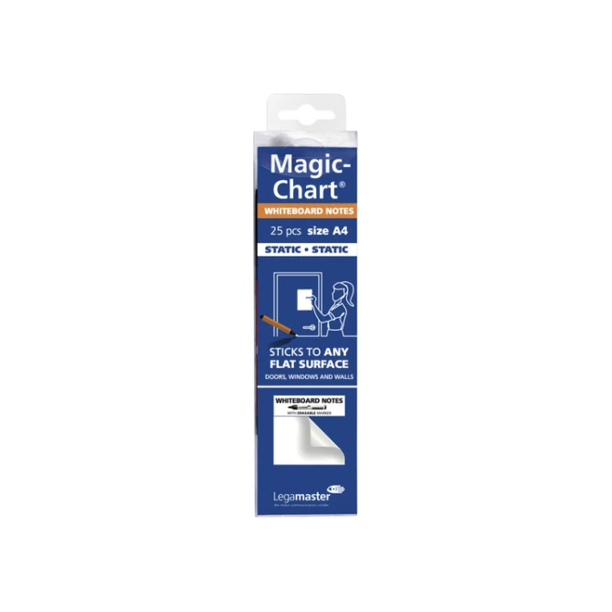 Magic-chart notes Legamaster whiteboard 20x30cm wit 25 vel