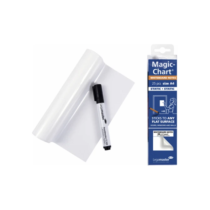 Magic-chart notes Legamaster whiteboard 20x30cm wit 25 vel