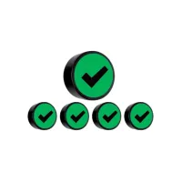 Magneet check 35mm groen 5 stuks