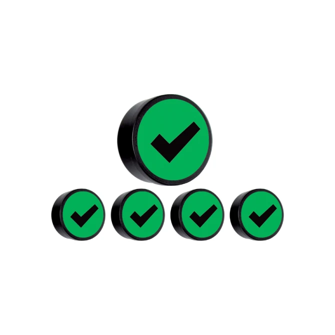 Magneet check 35mm groen 5 stuks