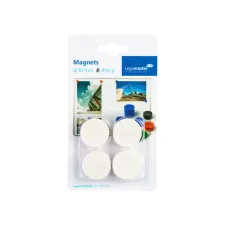 Magneet Legamaster 30mm 850gr wit 4 stuks Magneet Legamaster 30mm 850gr wit 4 stuks