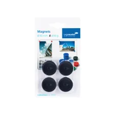 Magneet Legamaster 30mm 850gr zwart 4 stuks Magneet Legamaster 30mm 850gr zwart 4 stuks