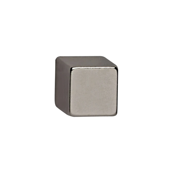 Magneet MAUL Neodymium kubus 10x10x10mm 3.8kg nikkel 4 stuks
