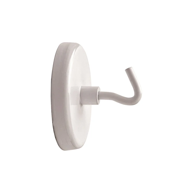 Magneet met haak MAUL 47mm trekkracht 12kg wit 5 stuks