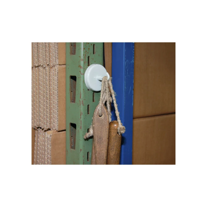 Magneet met haak MAUL 47mm trekkracht 12kg wit 5 stuks