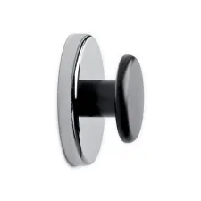 Magneet met knop MAUL Ø65mm trekkracht 12kg chroom/zwart