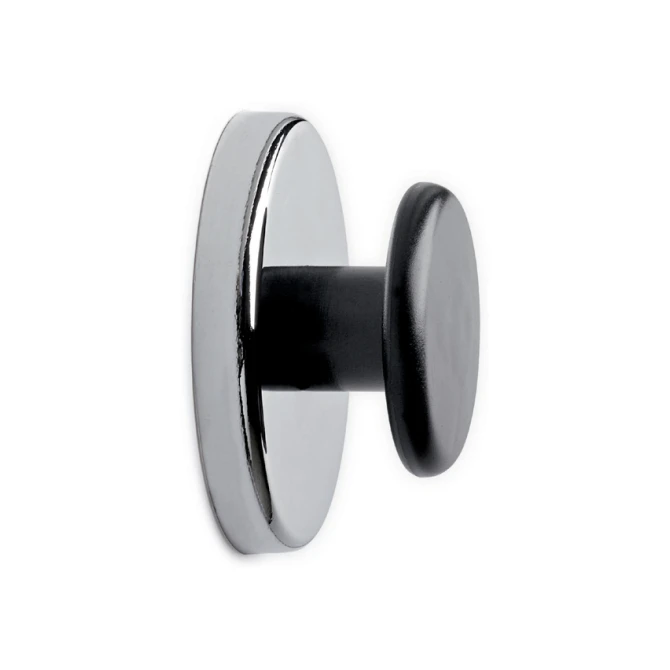 Magneet met knop MAUL Ø65mm trekkracht 12kg chroom/zwart