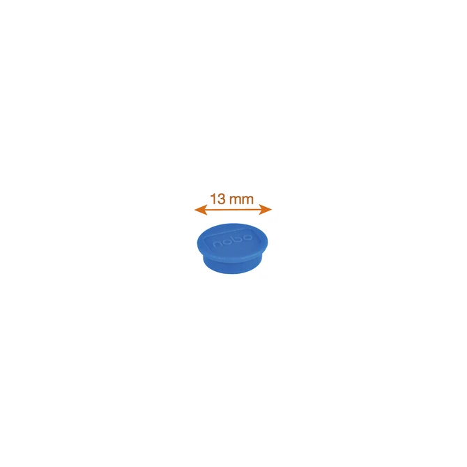 Magneet Nobo 13mm blauw 10 stuks