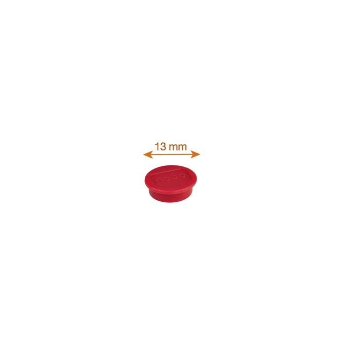 Magneet Nobo 13mm rood 10 stuks