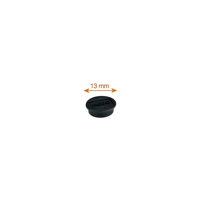 Magneet Nobo 13mm zwart 10 stuks