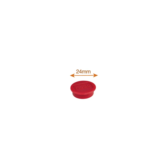 Magneet Nobo 24mm rood 10 stuks