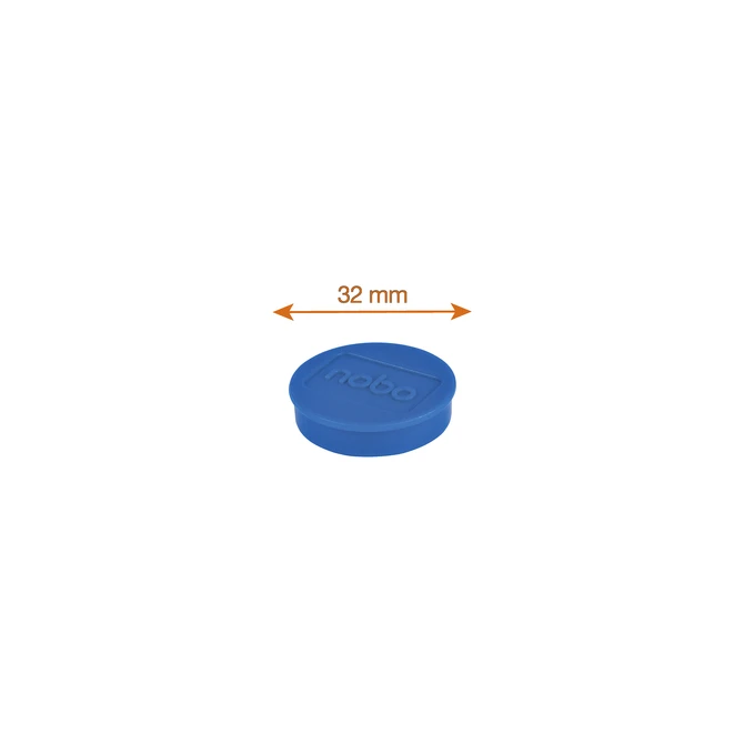 Magneet Nobo 32mm blauw 10 stuks