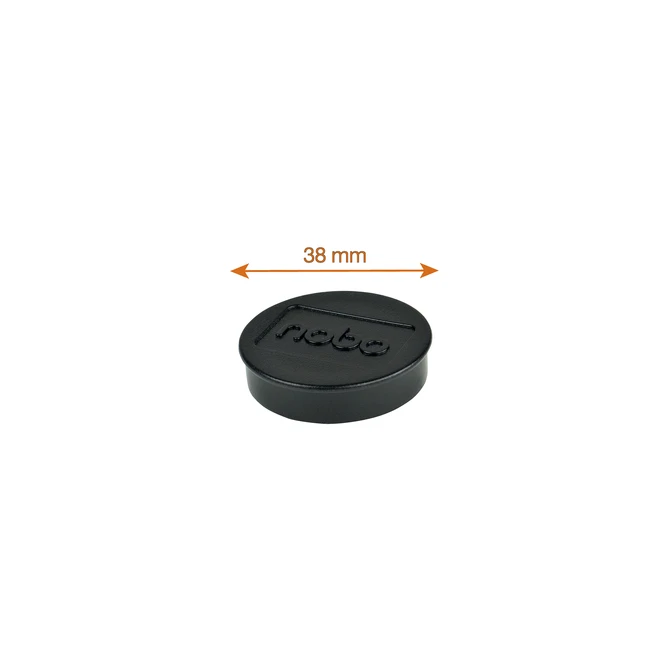 Magneet Nobo 38mm zwart 10 stuks
