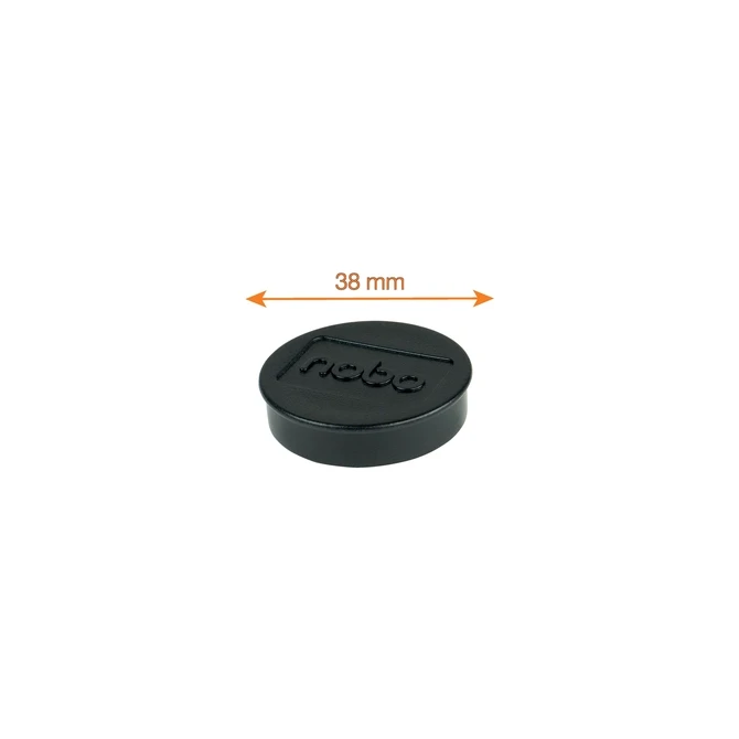 Magneet Nobo 38mm zwart 4 stuks