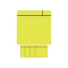 Magneet scrum 75x75mm geel 5 stuks