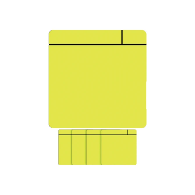Magneet scrum 75x75mm geel 5 stuks