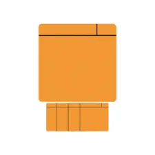 Magneet scrum 75x75mm oranje 5 stuks