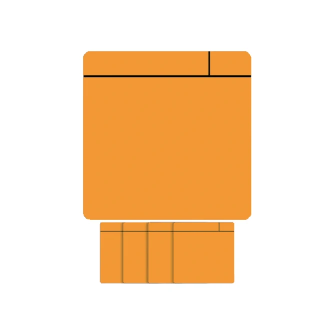 Magneet scrum 75x75mm oranje 5 stuks