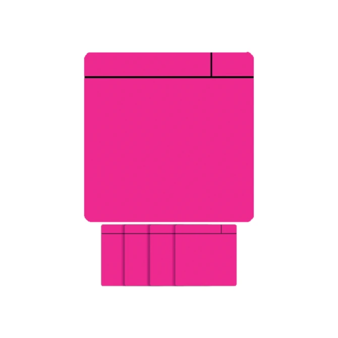 Magneet scrum 75x75mm roze 5 stuks