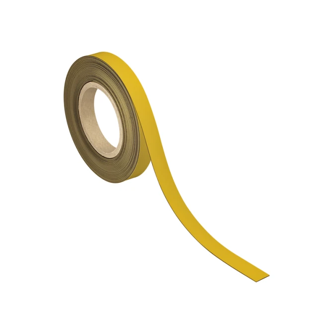 Magneetband MAUL beschrijf- wisbaar 10mx20mmx1mm geel
