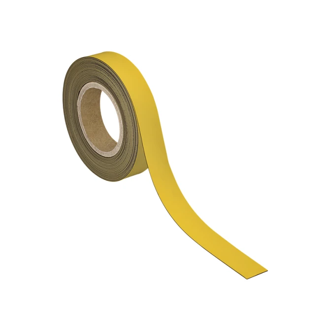 Magneetband MAUL beschrijf- wisbaar 10mx30mmx1mm geel