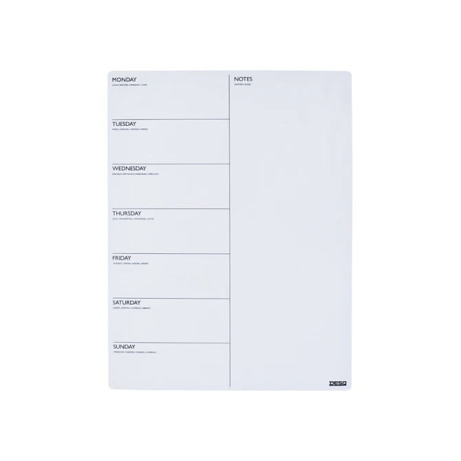 Magnetische planner Desq week 40x30cm magnetisch