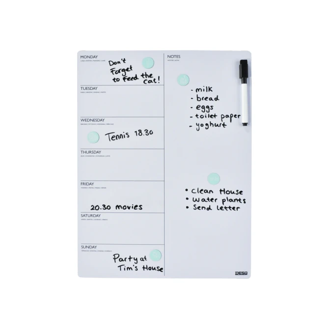 Magnetische planner Desq week 40x30cm magnetisch
