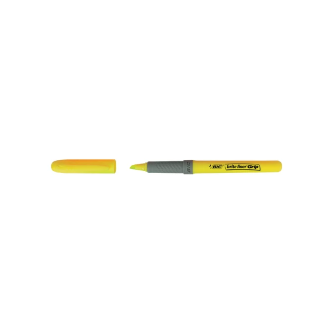 Markeerstift Bic brite liner grip geel