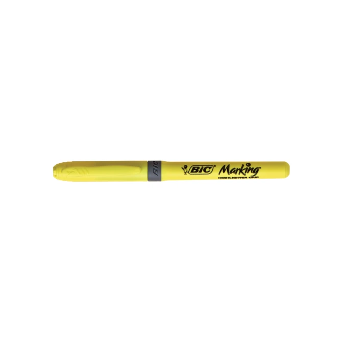 Markeerstift Bic brite liner grip geel