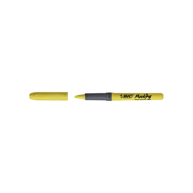 Markeerstift Bic brite liner grip geel