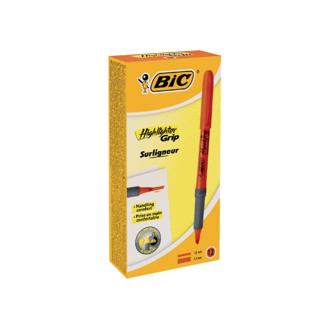 Markeerstift Bic brite liner grip oranje