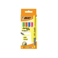 Markeerstift Bic grip assorti etui à 5 stuks