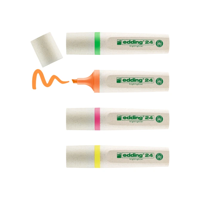 Markeerstift edding 24 EcoLine assorti set à 4 stuks