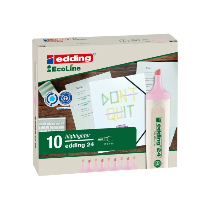 Markeerstift edding 24 EcoLine pastel roze
