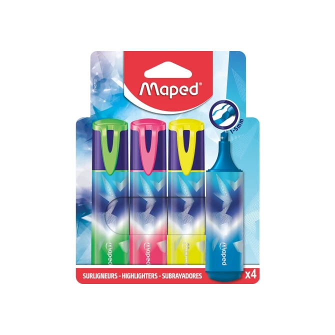 Markeerstift Maped Arctic Vibes set à 4 kleuren