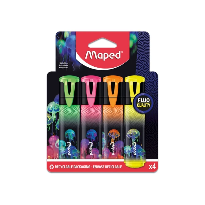 Markeerstift Maped Deepsea Paradise set à 4 kleuren