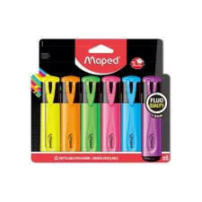 Markeerstift Maped set à 6 standaard kleuren
