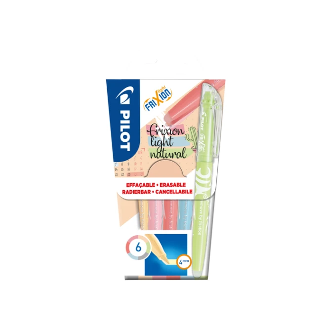 Markeerstift PILOT friXion light naturel assorti 6 stuks