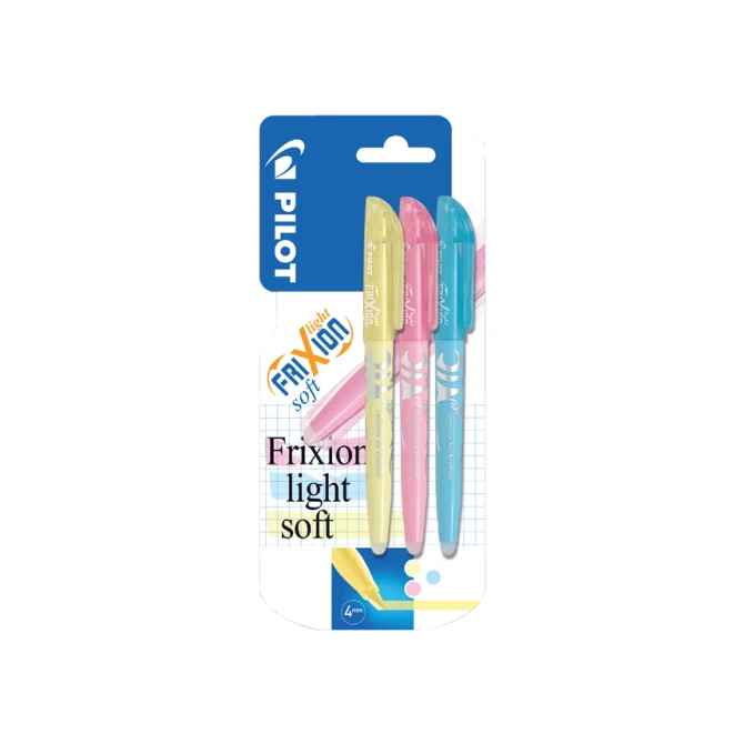 Markeerstift PILOT friXion light soft pastel assorti blister à 3 stuks