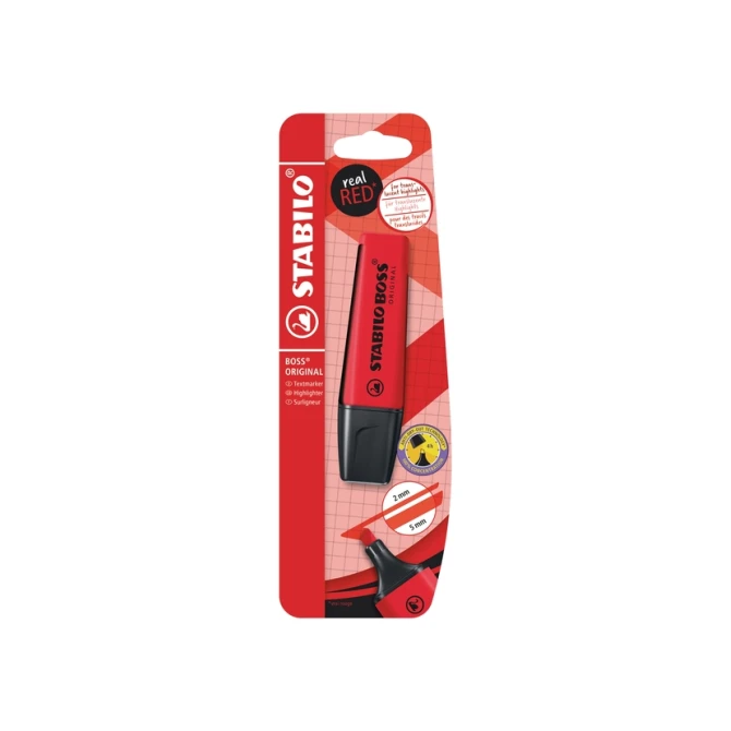 Markeerstift STABILO Boss 70/48 echt rood blister à 1 stuk