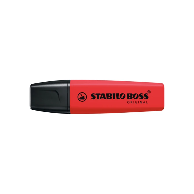 Markeerstift STABILO Boss 70/48 echt rood blister à 1 stuk