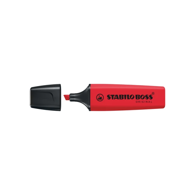 Markeerstift STABILO Boss 70/48 echt rood display à 15 stuks